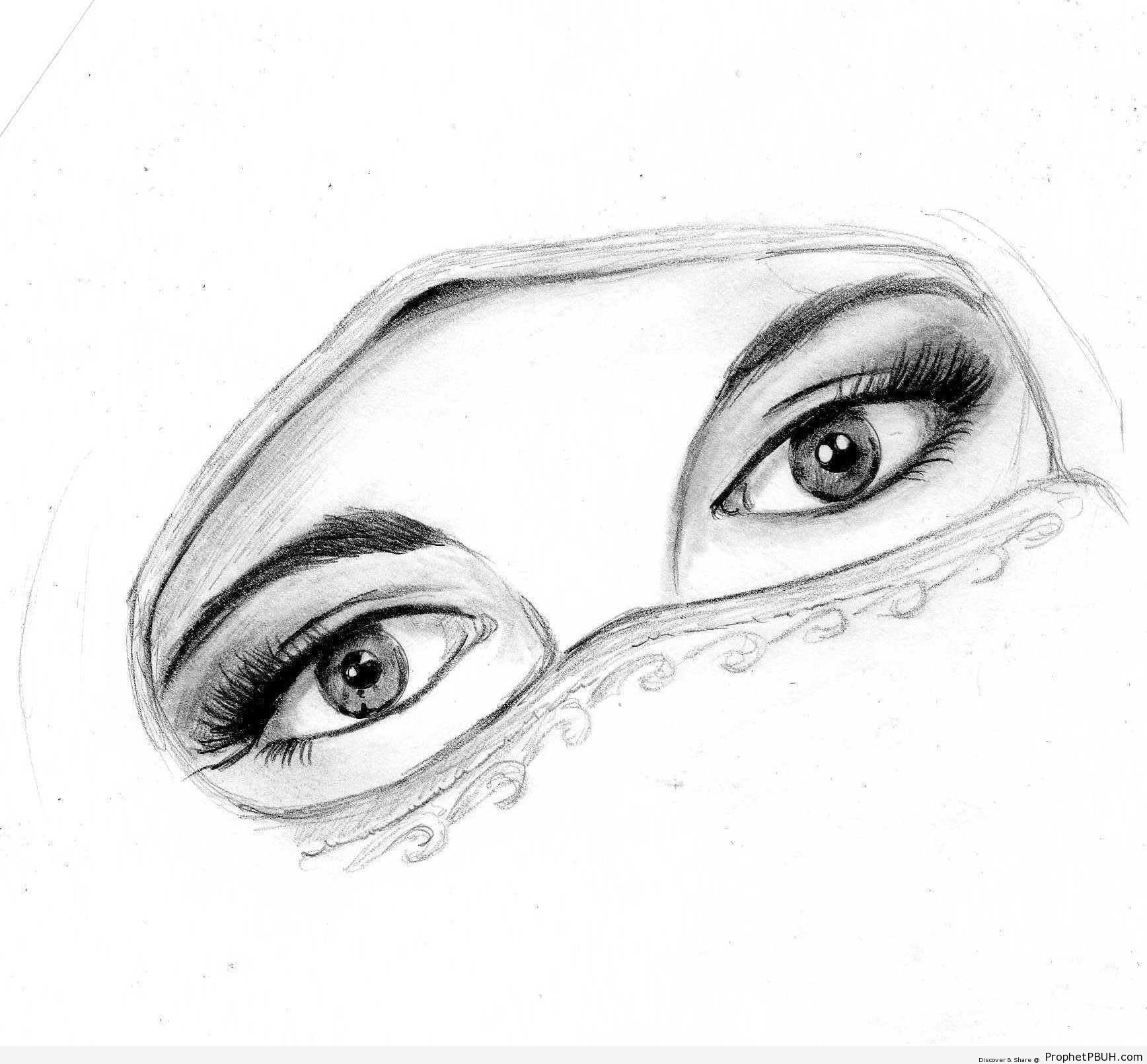 Niqab Eyes - Drawings 