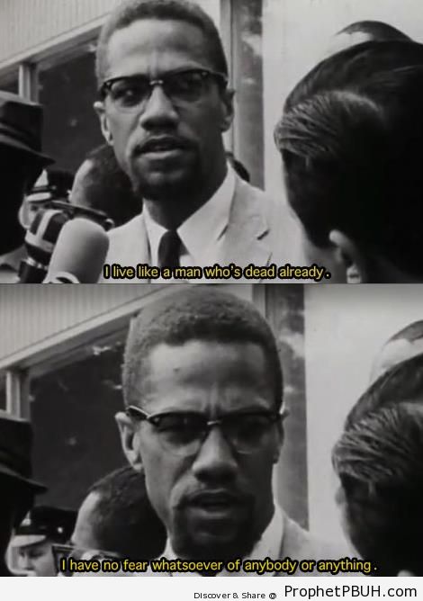 No Fear (Malcolm X Quote) - Islamic Quotes