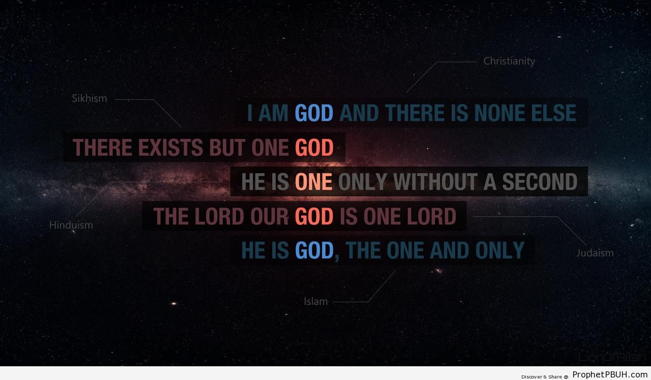 Oneness of God in Different Religions - Islamic Quotes 