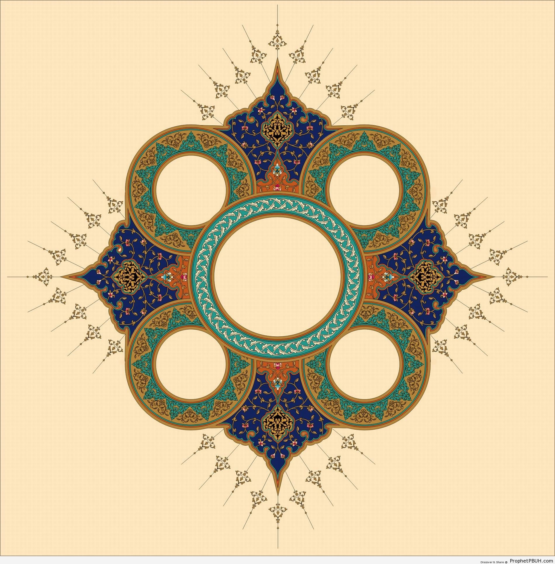 Ottoman-Style Tezhib (Illumination) Decorative Design - Tezhib (Illumination) Designs -