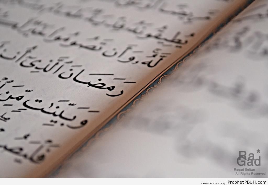 Photo of Surat al-Baqarah (Quran 2-185) With Focus on the Word -Ramadan- - Islamic Posters 