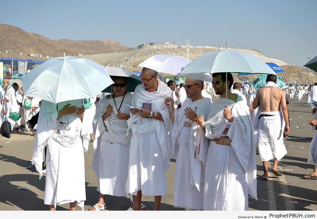 Pilgrims Making Dua at Arafat - Photos of Haj Proceedings -Pictures