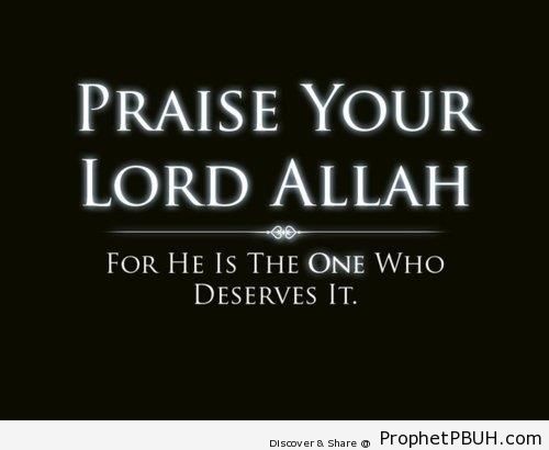 Praise Your Lord - Islamic Calligraphy and Typography