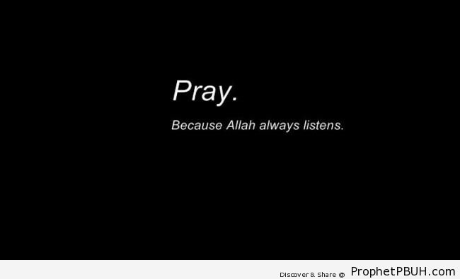 Pray (Poster) - Islamic Quotes About Dua