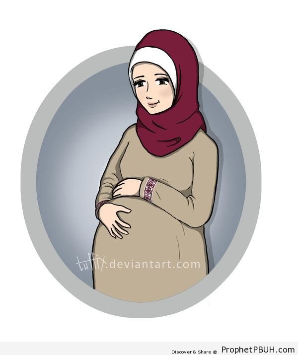 Pregnant Muslimah - Drawings