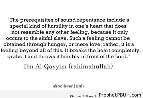 Prerequisites of Sound Repentance (Ibn al-Qayyim Quote) - Ibn Qayyim Al-Jawziyyah Quotes