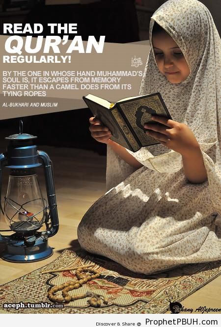 Prophet Muhammad ï·º- Read the Quran Regularly - Hadith
