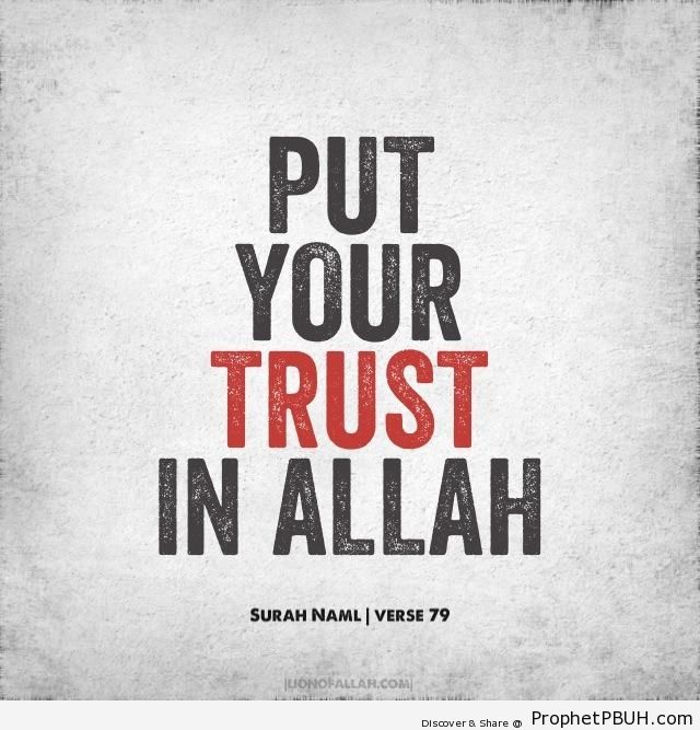 Put Your Trust in Allah - Islamic Calligraphy and Typography