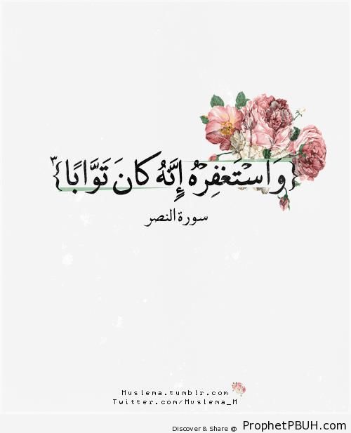 Quran 110-3 - Surat an-Nasr - Islamic Quotes