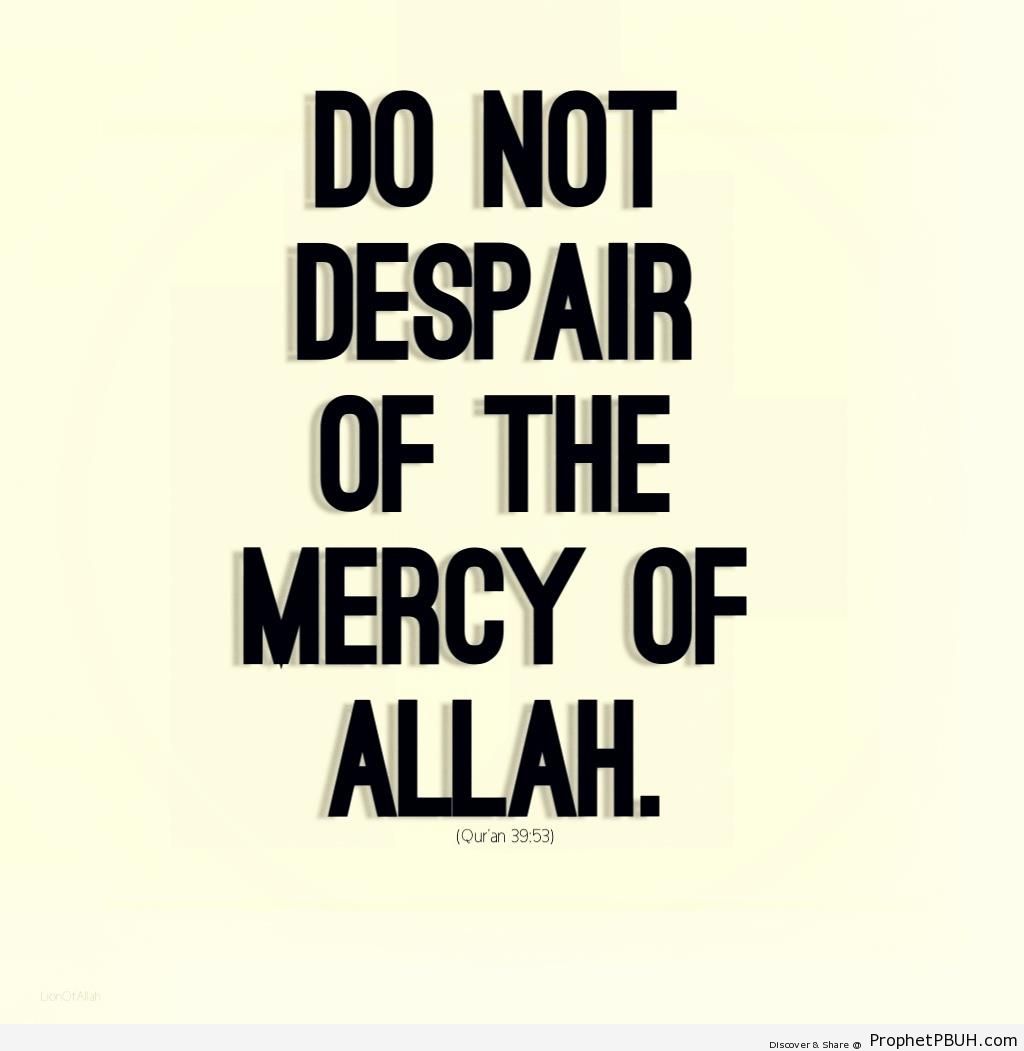 Quran 39-53 - Quran 39-53 (-...do not despair of Allah's mercy...-) -002