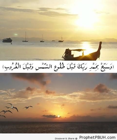 Quran 50-39 (Glorify Your Lord Before Sunrise and Before Sunset) - Photos
