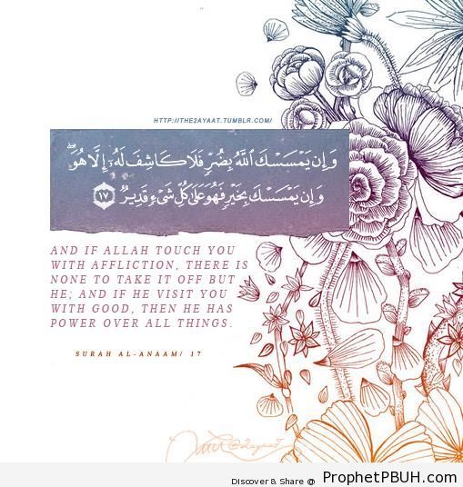Quran 6-17 - Surat al-Anaam - Islamic Quotes