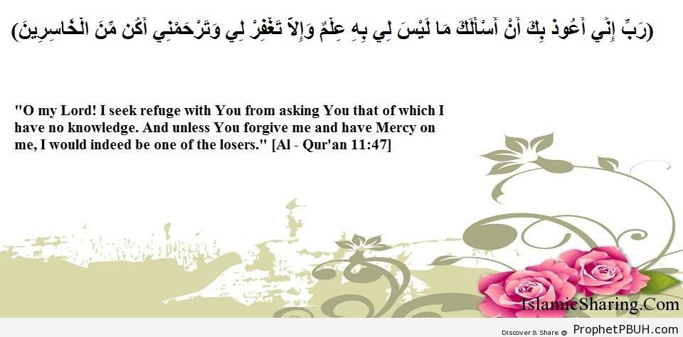 Quran Chapter 11 Verse 47