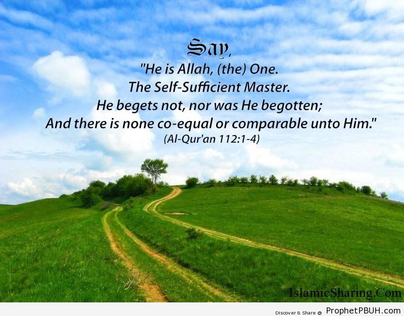 Quran Chapter 112 Verse 1 4