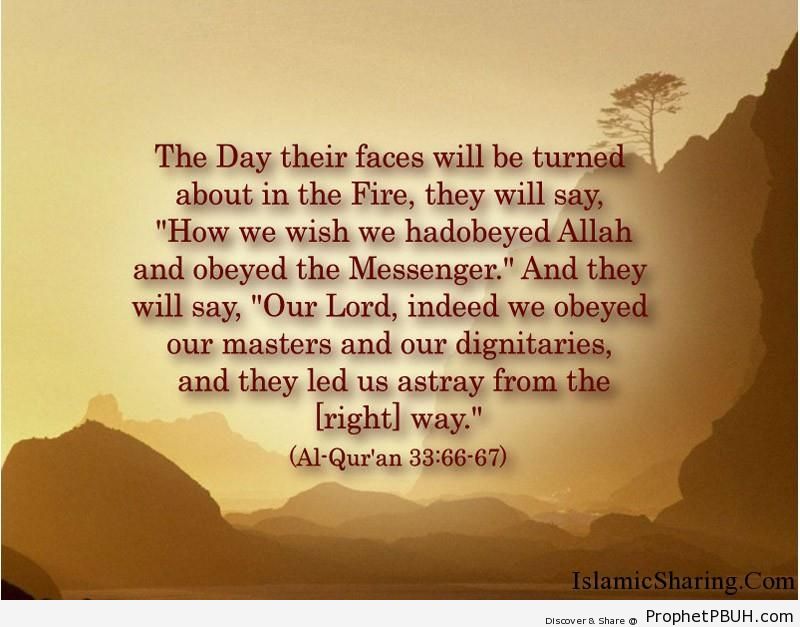 Quran Chapter 33 Verse 66 67