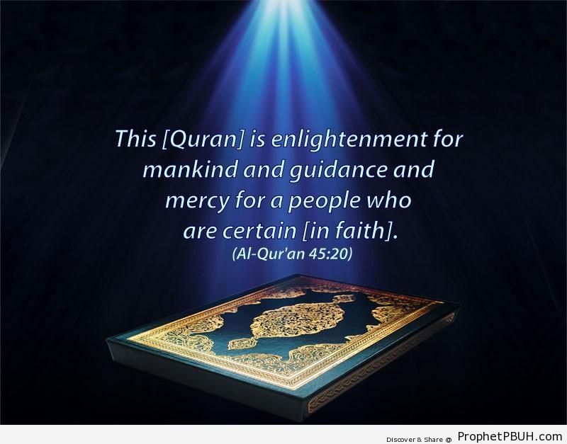 Quran Chapter 45 Verse 20