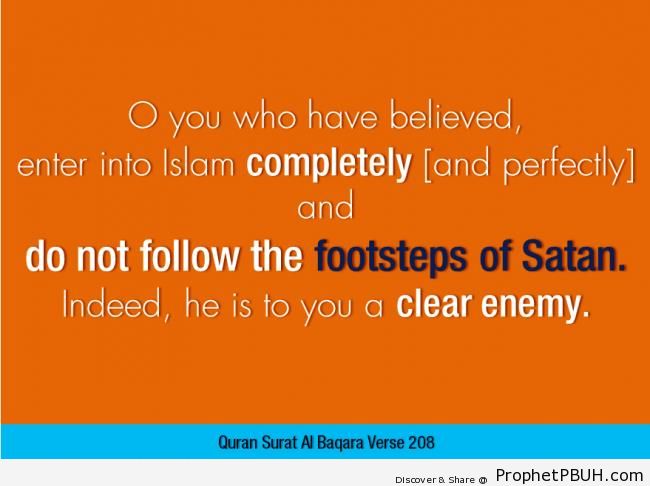 Quran- Enter into Islam completely& - Islamic Quotes