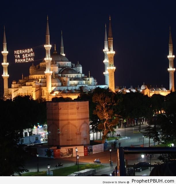 Ramadan Greetings on Sultan Ahmed Mosque (Istanbul, Turkey) - Islamic Architecture
