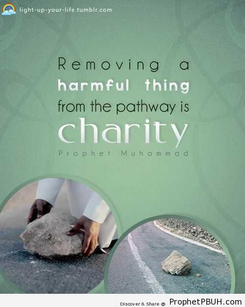 Removing a harmful thing from the pathway - Hadith
