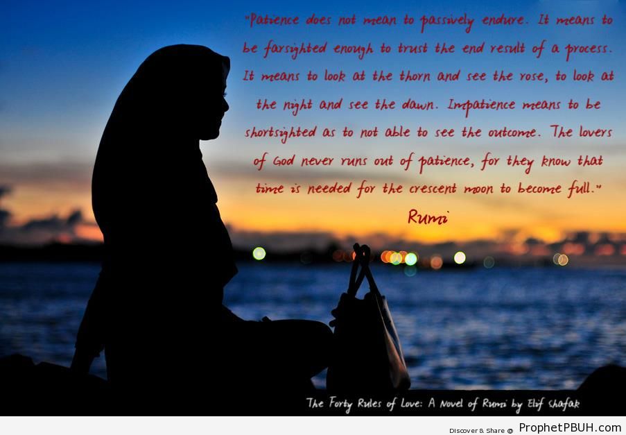 Rumi on Patience - Islamic Quotes About Patience (Sabr) 