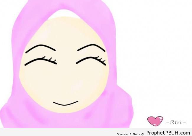 Simple Muslimah Doodle - Drawings
