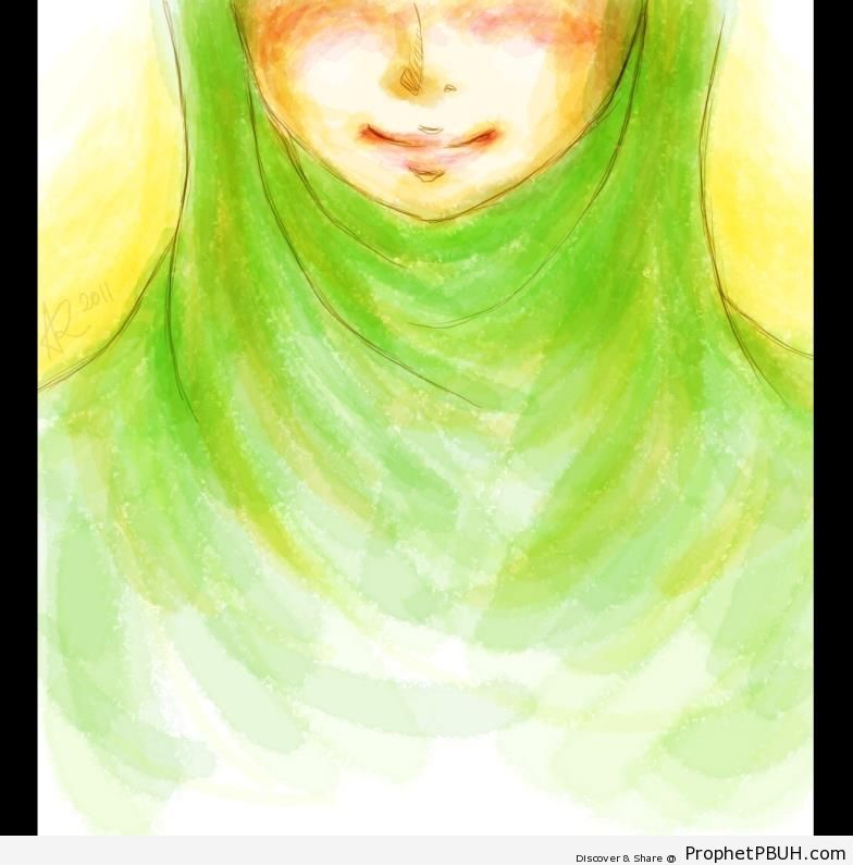 Smile in Hijab - Drawings 