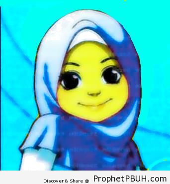 Smiling Little Hijabi - Drawings