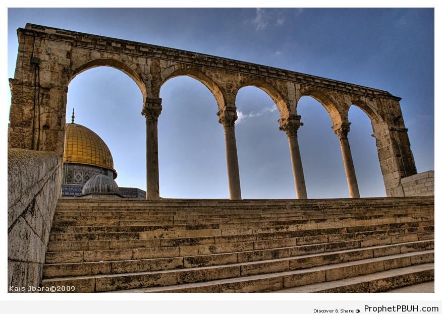 Stairway to the Dome of the Rock (Jerusalem) - Al-Quds (Jerusalem), Palestine -