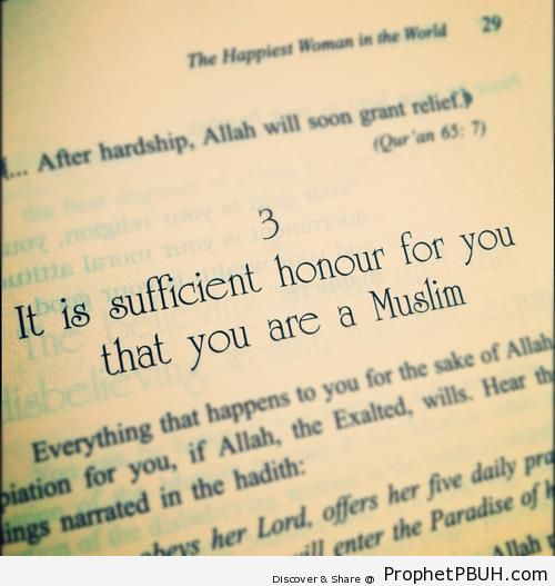 Sufficient Honor (Photo of Page 29 of The Happiest Woman in the World by `A-idh al-Qarni) - Aaidh ibn Abdullah al-Qarni Quotes