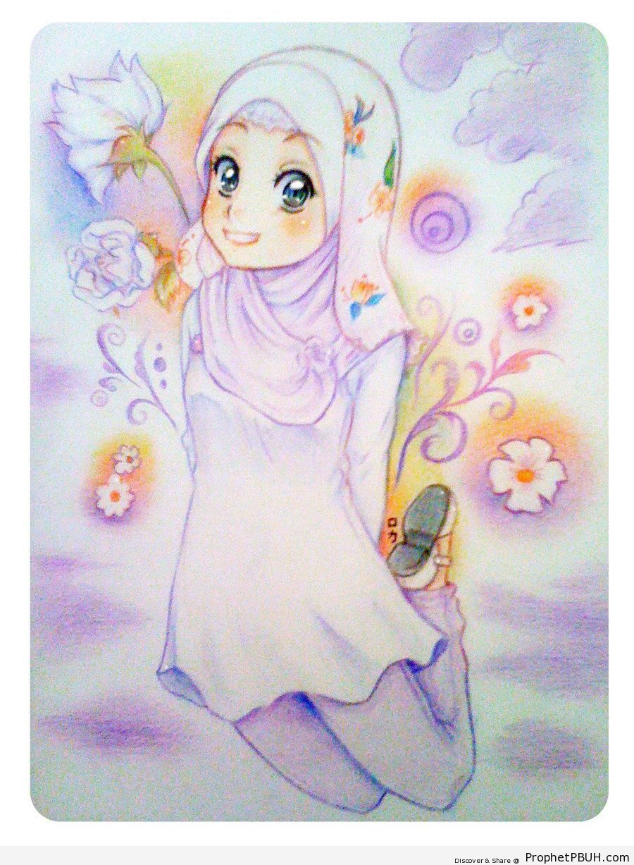 Sweet Muslim Girl - Drawings 