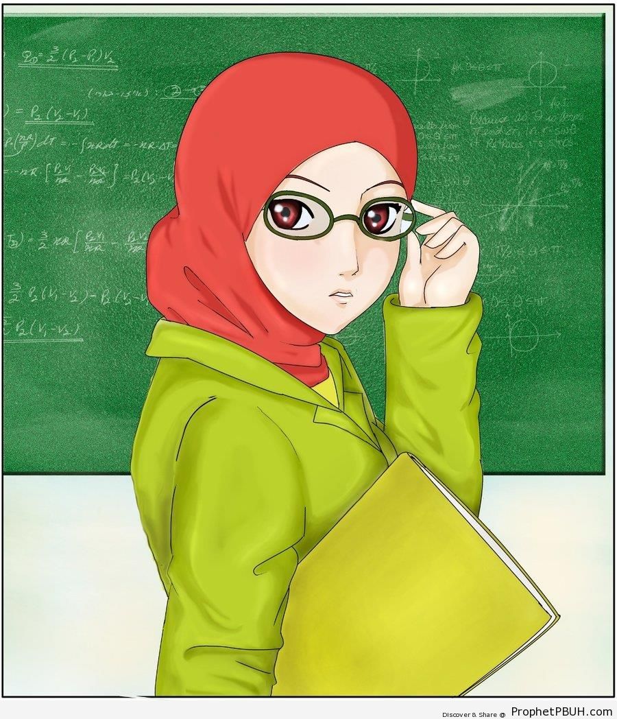 Teacher Wearing Glasses - Drawings 