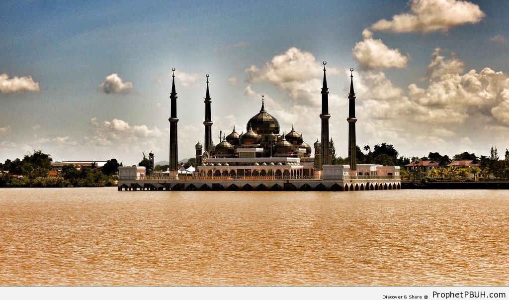 The Crystal Mosque in Kuala Terengganu, Malaysia - Islamic Architecture -Picture