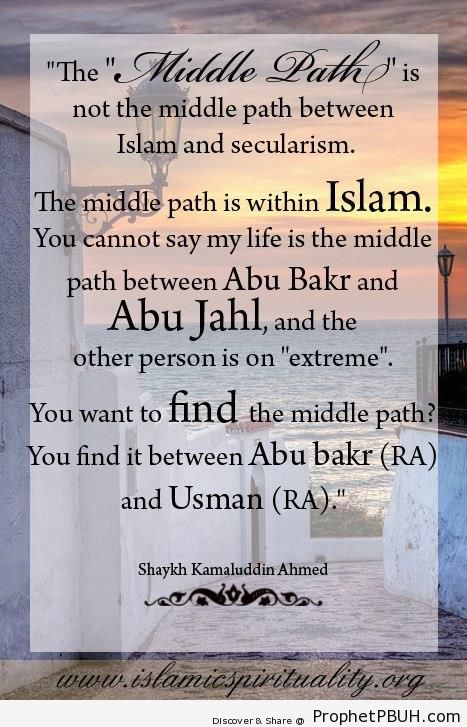 The Middle Path (Shaykh Kamaluddin Ahmed Quote) - Shaykh Kamaluddin Ahmed Quotes