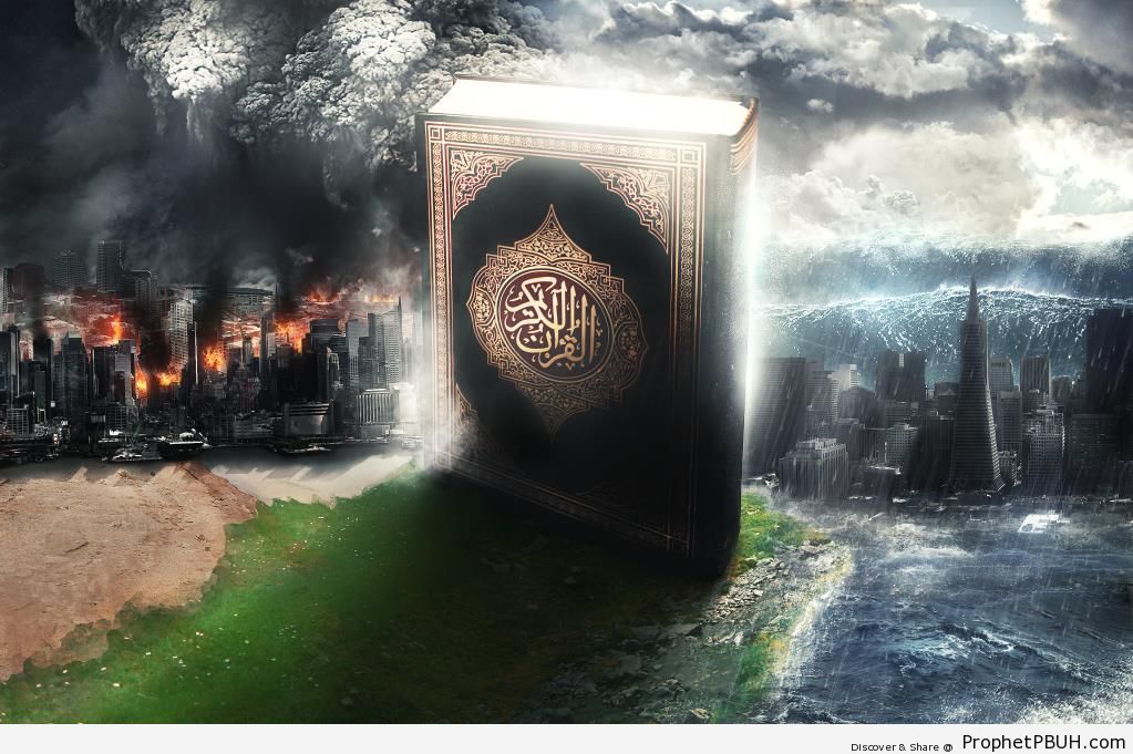 The Quran- Safety Among Chaos - Islamic Conceptual Art 