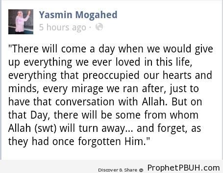 There Will Come a Day (Yasmin Mogahed Quote) - Islamic Quotes