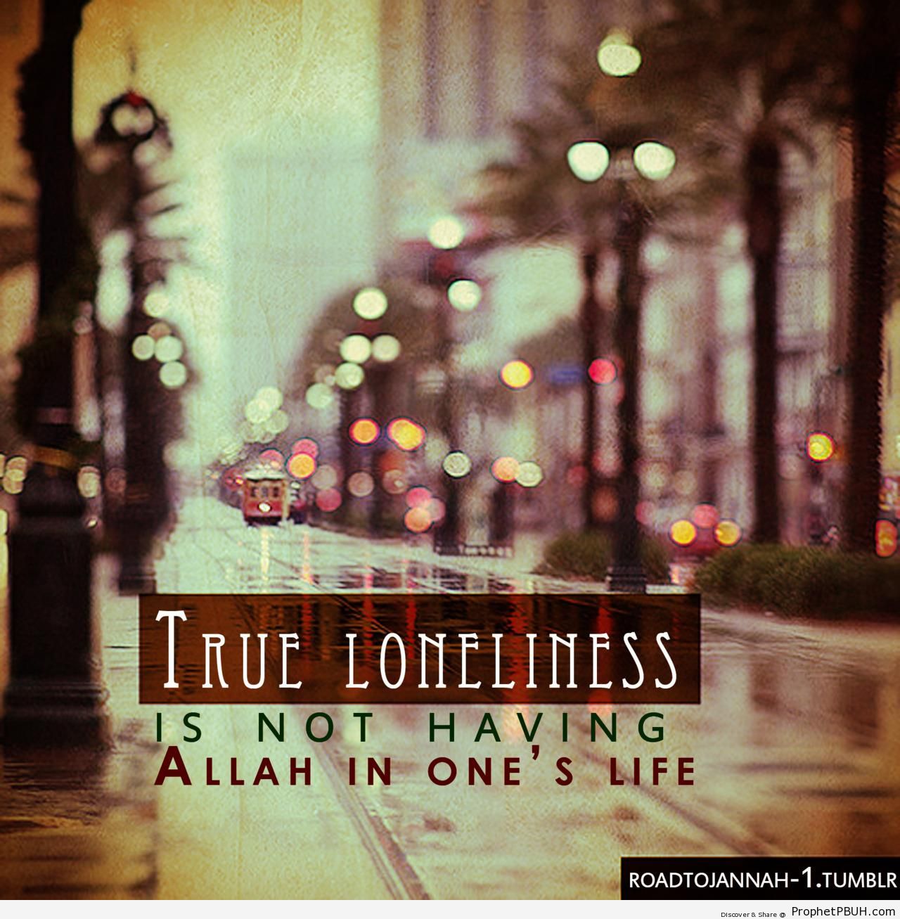 True Loneliness - Islamic Quotes About Loneliness 