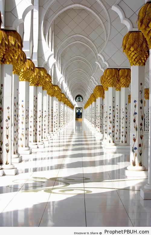 View Through the Arcades (Sheikh Zayed Grand Mosque, Abu Dhabi) - Abu Dhabi, United Arab Emirates