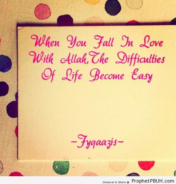 When You Fall In Love - Islamic Quotes About Loving Allah