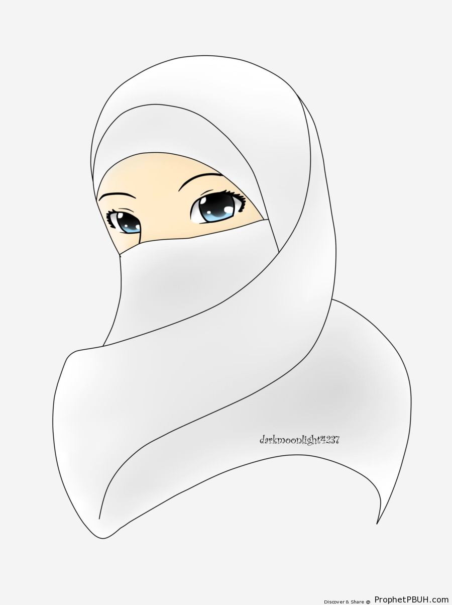 White Niqab - Drawings 