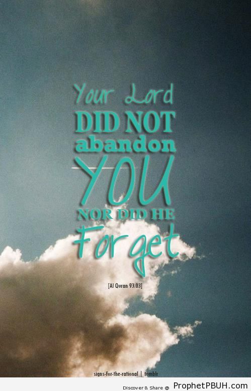 Your Lord Did Not Abandon You - Quran 93-3