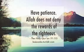Quranic Verse on Being Patient and its Reward...