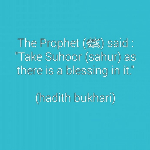 The Prophet PBUH quote about Suhoor