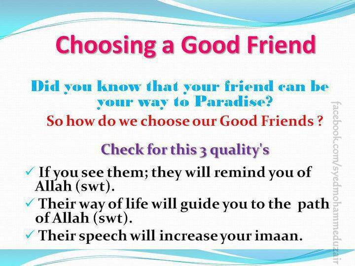 Choosing a good friend
