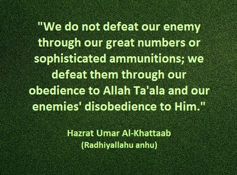 Defeating our enemies