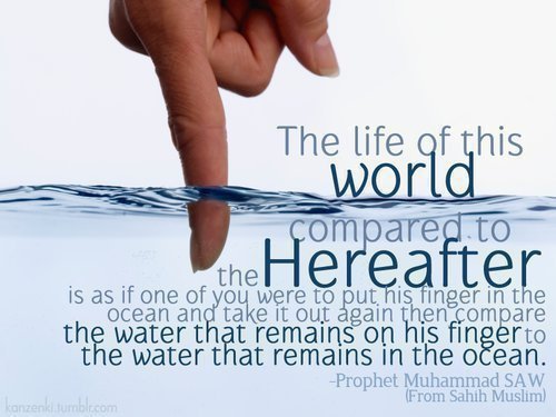 Life of this world compared to hereafter