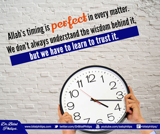 Allah's timing is perfect