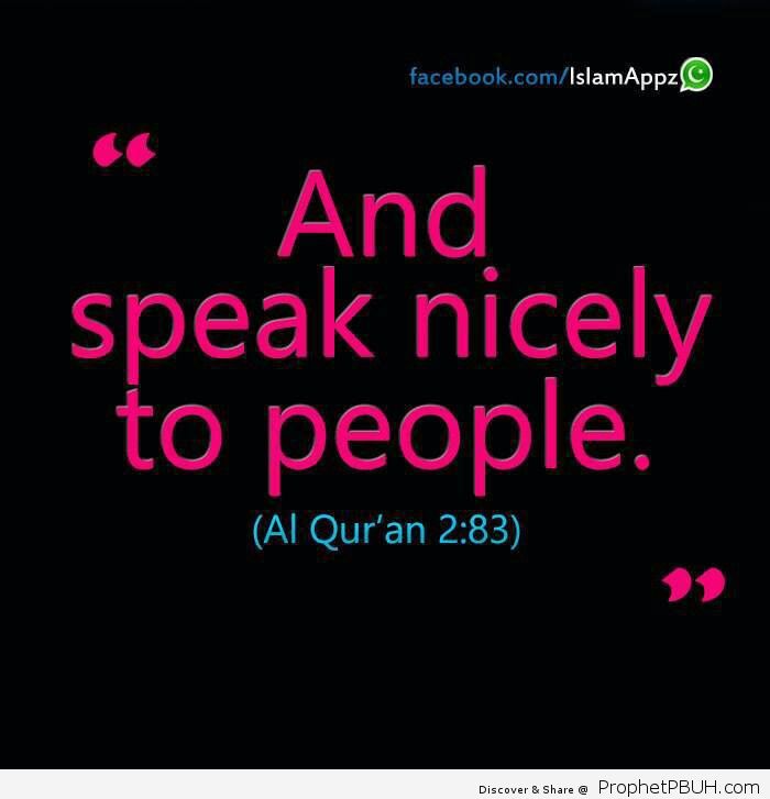 Speak good