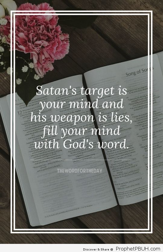 We are not ignorant of satan’s devices” 2 Corinthians 2_11
