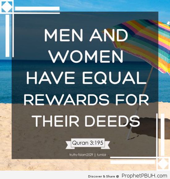 Men and Women Have Equal Rights for their Deeds